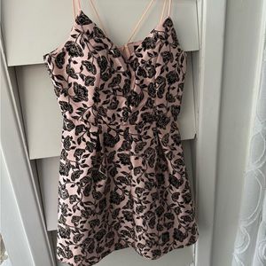 pink and black rose sparkly dress, from windsor size 7/8